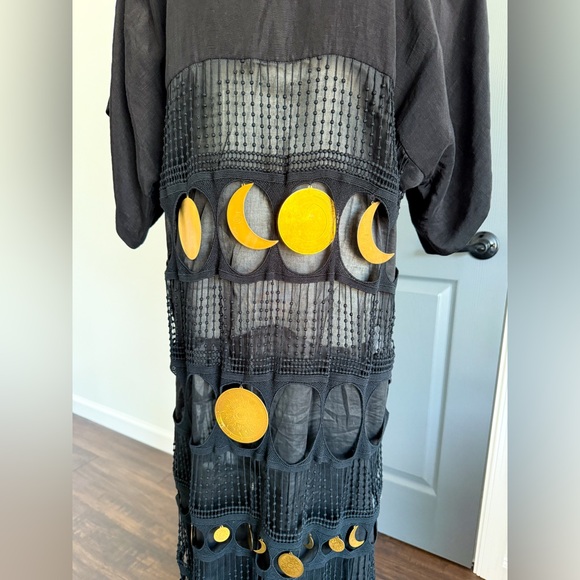 Loewe x Paula Ibiza Moon-Pendant Embroidered Maxi Dress - Picture 8 of 16